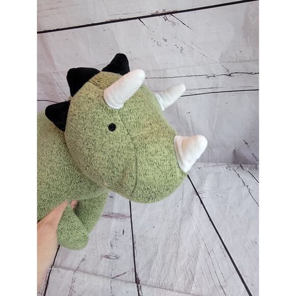 Pillowfort Target Green Dinosaur Dino Plush Stuffed Animal Pillow Knit Toy 21in - Picture 3 of 7